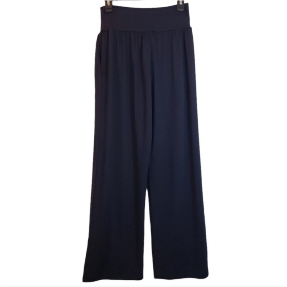 UEU SOFT Ultimate Comfort Lightweight Wide Leg Blue Yoga/Lounge Pants Size L - Picture 5 of 6